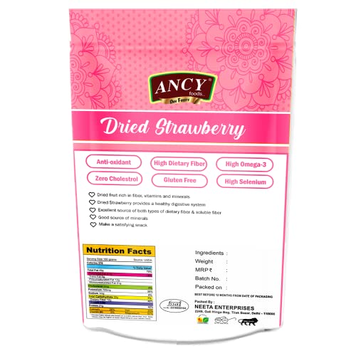Image of Ancy Foods Premium Dry Fruits (Dried Strawberry), 250 g (Pack of 2)