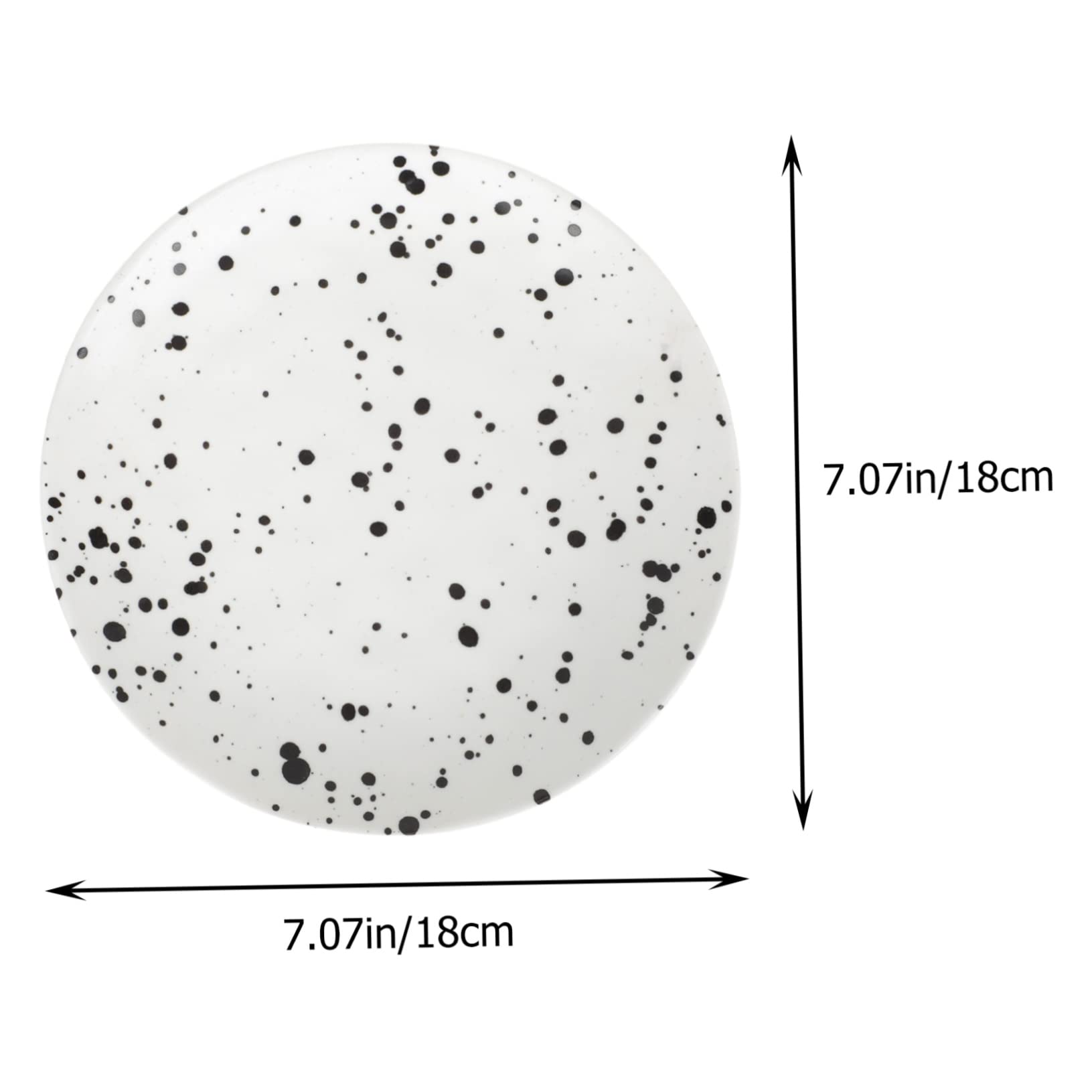 Cabilock Vintage Splash Ink Ceramic Breakfast Plate Multi Purpose Dish for Snacks Desserts and Salads Easy to Clean for Home and Restaurant Use