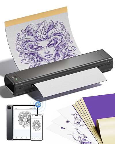 Itari Thermocopieur de Tatouage M08F - Imprimante de Tatouage avec 10 Feuilles de Papier Transfert,...