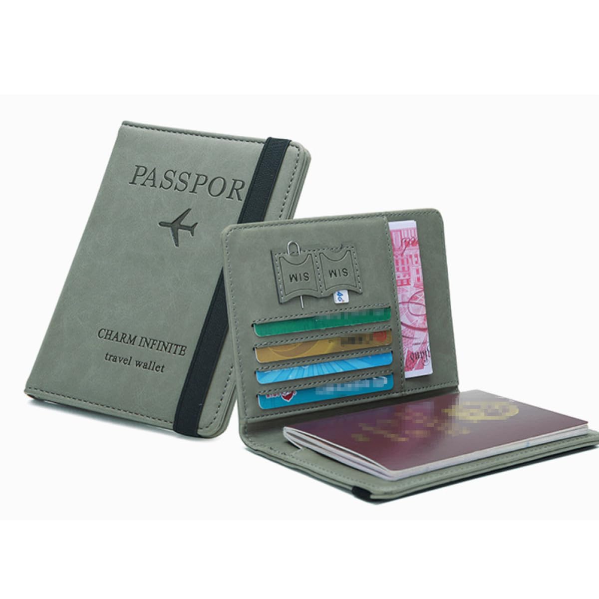 VALICLUD 3stücke RFID Reisepass Wallet Aus Pu-Leder Multifunktionale Aufbewahrungstasche Für Damen Grün Diebstahlsicher Und Ultra-dünn Für Reisen Und Business Trips