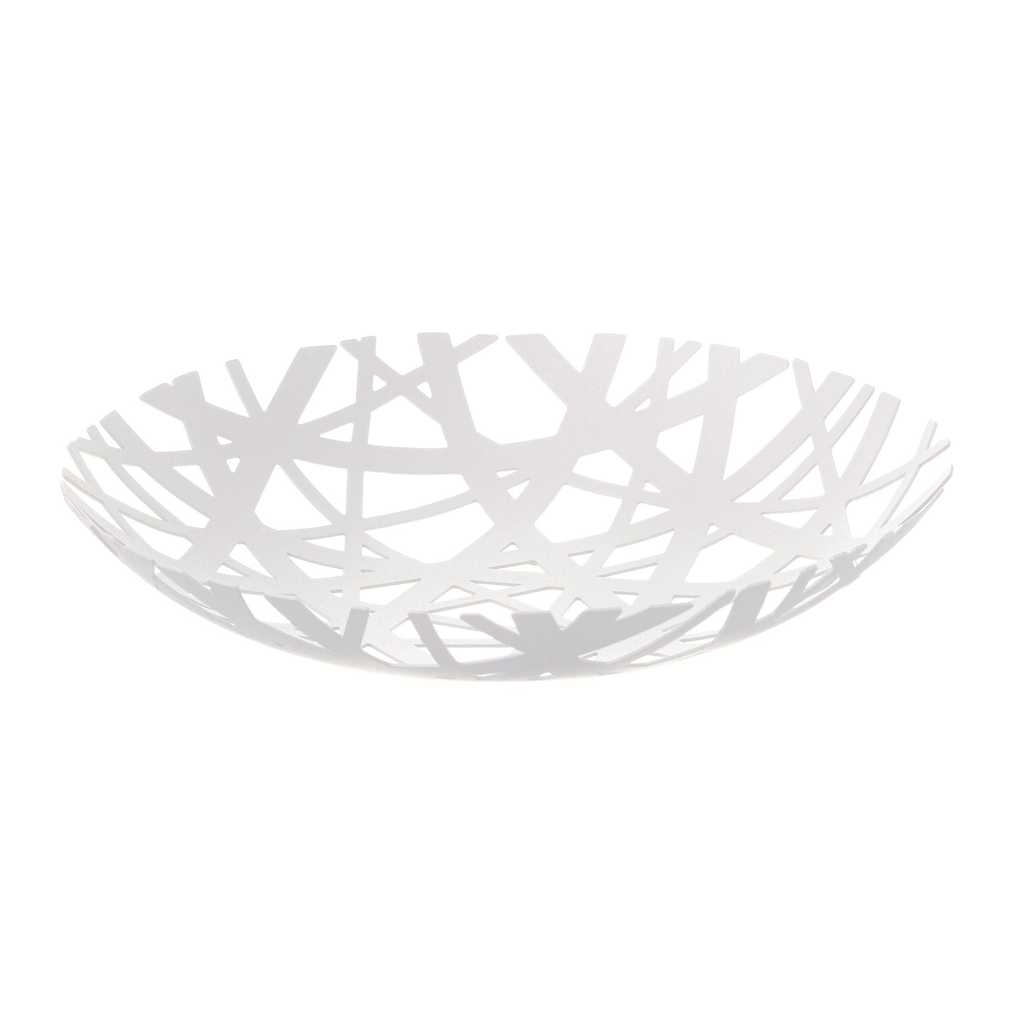 YAMAZAKI 2497 TOWER Fruit Bowl, white, Steel, 26 x 26 x 4.5 cm