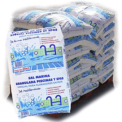 Llofer - 40SEL25KG, Palette de 40 Sacs de sel Fin pour Piscine (Dissolution Rapide) - 25kg