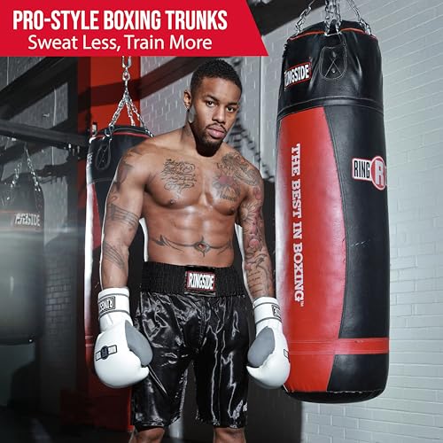 Ringside Pro-Style Boxing Trunks, Satin Shorts for Men and Women, Ideal for Boxing, MMA, Muay Thai