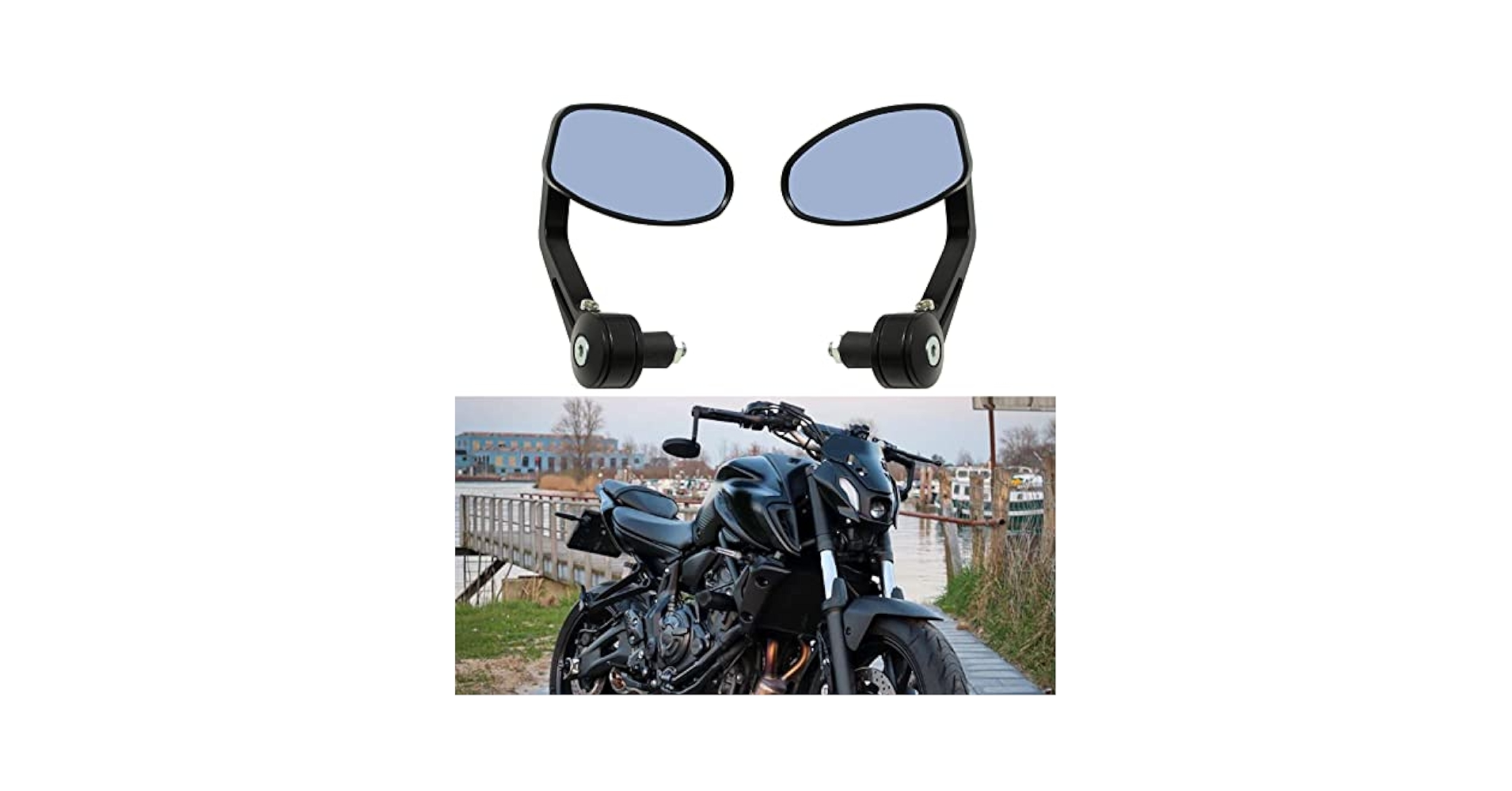 AAA - br 商品 Amazon.com: Universal Black Motorcycle 7 8 Handle Bar End
