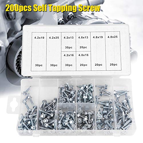 Kit de tornillos metálicos surtidos 200 piezas miniatura 4