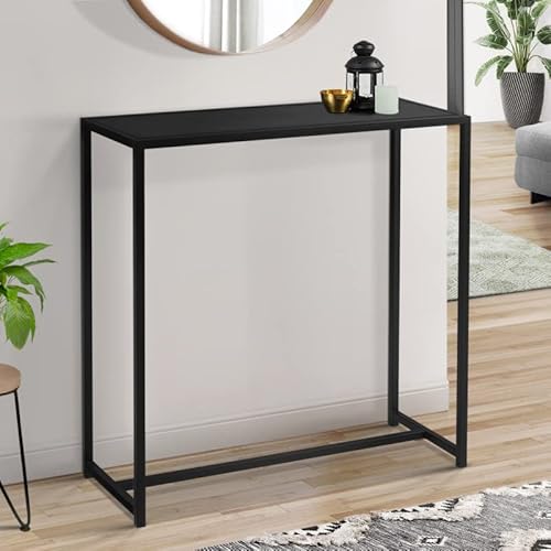 IDMarket - Console Davis in metallo Nero opaco