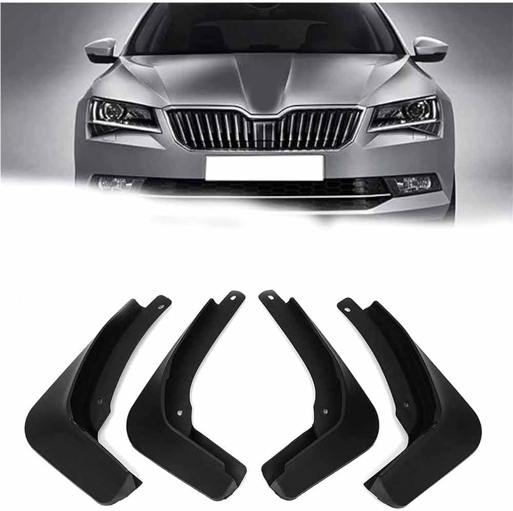 RESKIU 4PCS Mud Flaps for Skoda Superb 3 B8 MK3 3V 2016-2019, Splashproof No Drill Easy Install Front Rear Wheel Protection Fender Mudflaps All-Weather Splash Guards