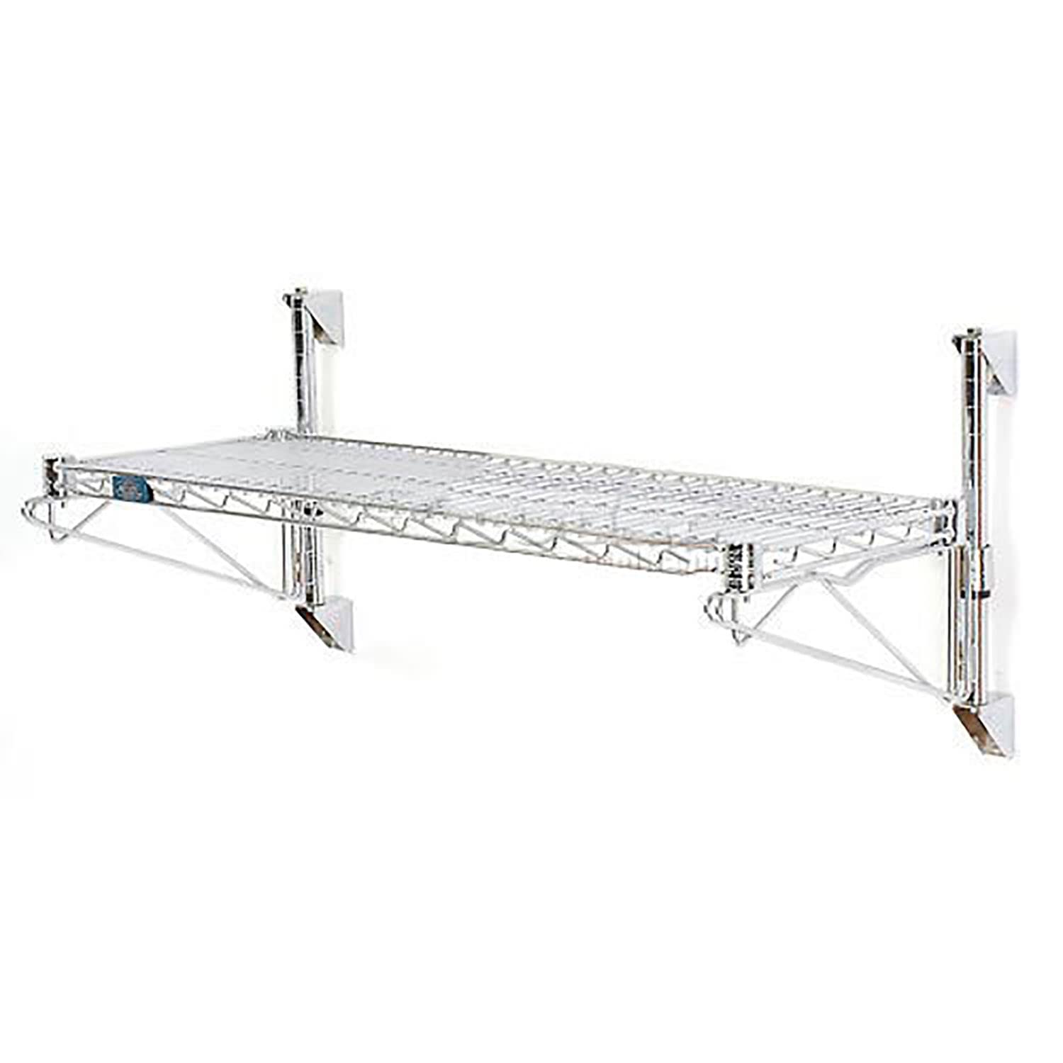 Nexel Poly-Green Wall Mount Wire Shelving, 54"W x 24"D x 14"H 1-Shelf Starter