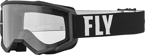 Fly Racing Gafas de enfoque juvenil 2022 (lente transparente rojoblanco)