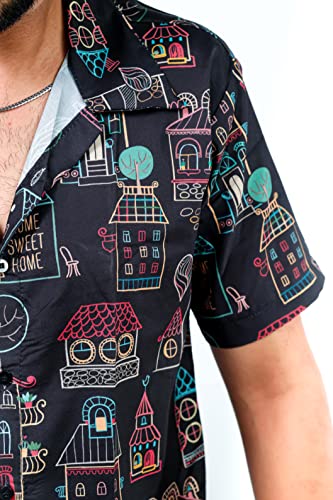 Image of HARPITA Men's Poly Cotton Digital Printed Stitched Half Sleeve Shirt