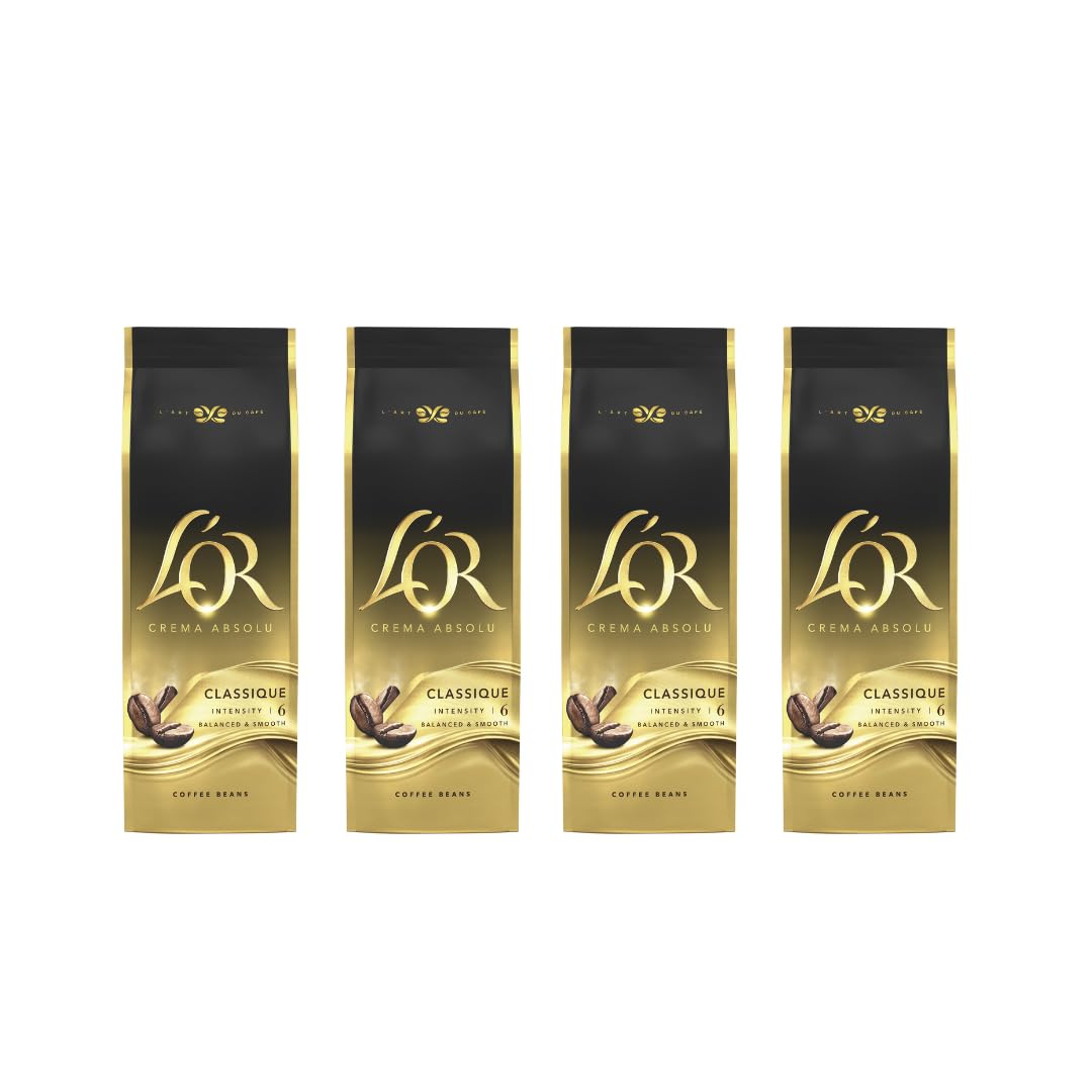 L'ORCoffee Beans - Crema Absolu Classique - Intensity 6 - Whole Coffee Beans 500g (Pack of 1)