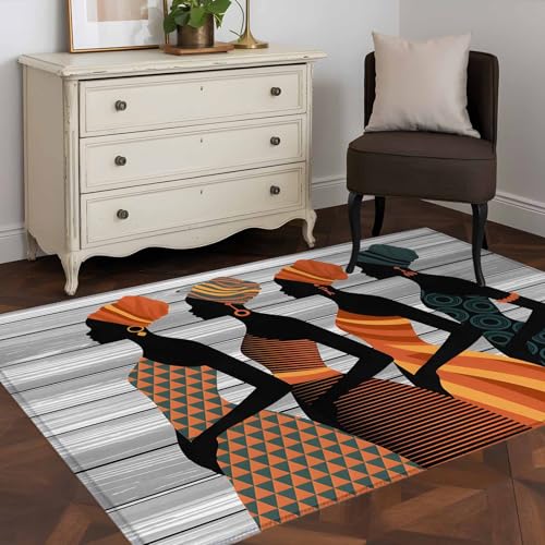 Tapete rectangular 48x72 pulg con diseño tribal étnico miniatura 1