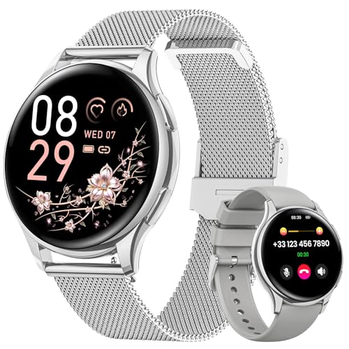 Sanorum Montre Connectée Femme avec Appel Bluetooth 1,27' Smartwatch Femme avec IP68 Fonction...