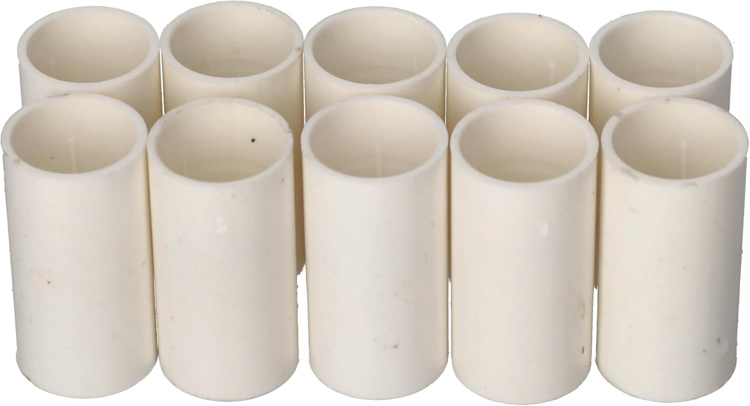 Jandei - Lot de 10 tubes pour câbles en PVC rigide blanc d'une longueur de 1 mètre. Diamètre 16 mm. Couverture de câble avec agrafes de fixation, coude à 90 degrés, manchons et courbures d'assemblage.