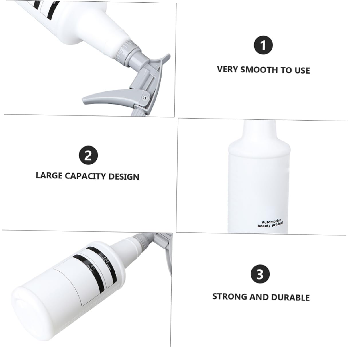 PACKOVE 2Pcs Plastic Cylindrical Cleaning Sprayers with Rotatable Nozzle for Vehicle Cleaning Durable Acid Resistant for Car Wash and Detailing Needs