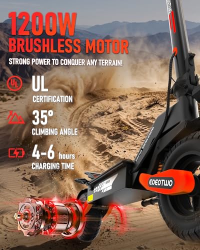 Image of Electric Scooter for Adults,31 /38 MPH 1200W /2400W Peak Motor | 11 inch Off-Road Tires Fast E Scooter, Up to 20 /45 Miles Range, Dual Suspension, 330 lbs Max Load, Foldable