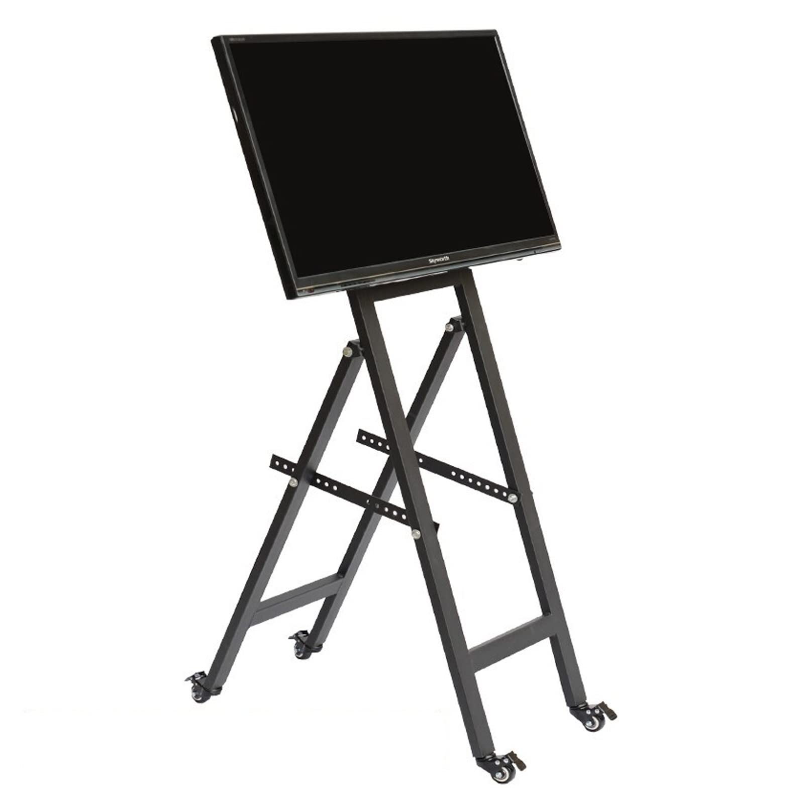 OLSKFUH Universal Tv Stand Mobile Tv Cart On Wheels, Foldable Shrink Rolling Floor Stand For 32-65 Inch Flat Screen Tvs, Max 600X400Mm,