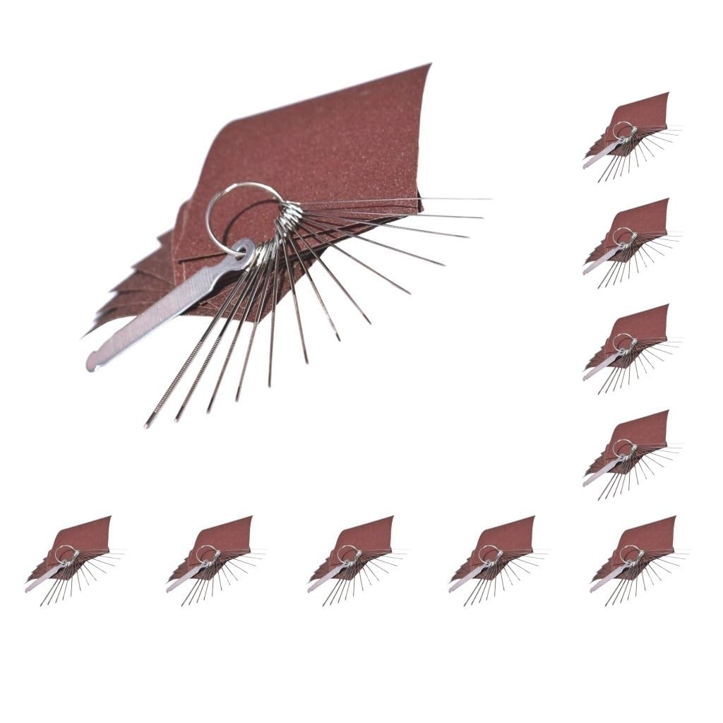 Set Lime Per Capotasti Chitarra Balukeys - 13 Lime Diverse + Carta Vetrata E Sella In Osso | Kit Manutenzione Fai Da Te Chitarra Acustica - Foto 8