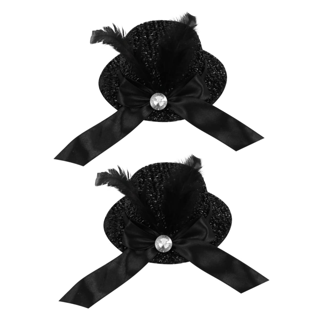 MAGICLULU 6 Piezas sombrero horquilla pinzas de cabello sombreros de la hora del té hair clips horquillas moño pasadores de pelo pasador de pelo pasadores de diseño chic horquilla billycock