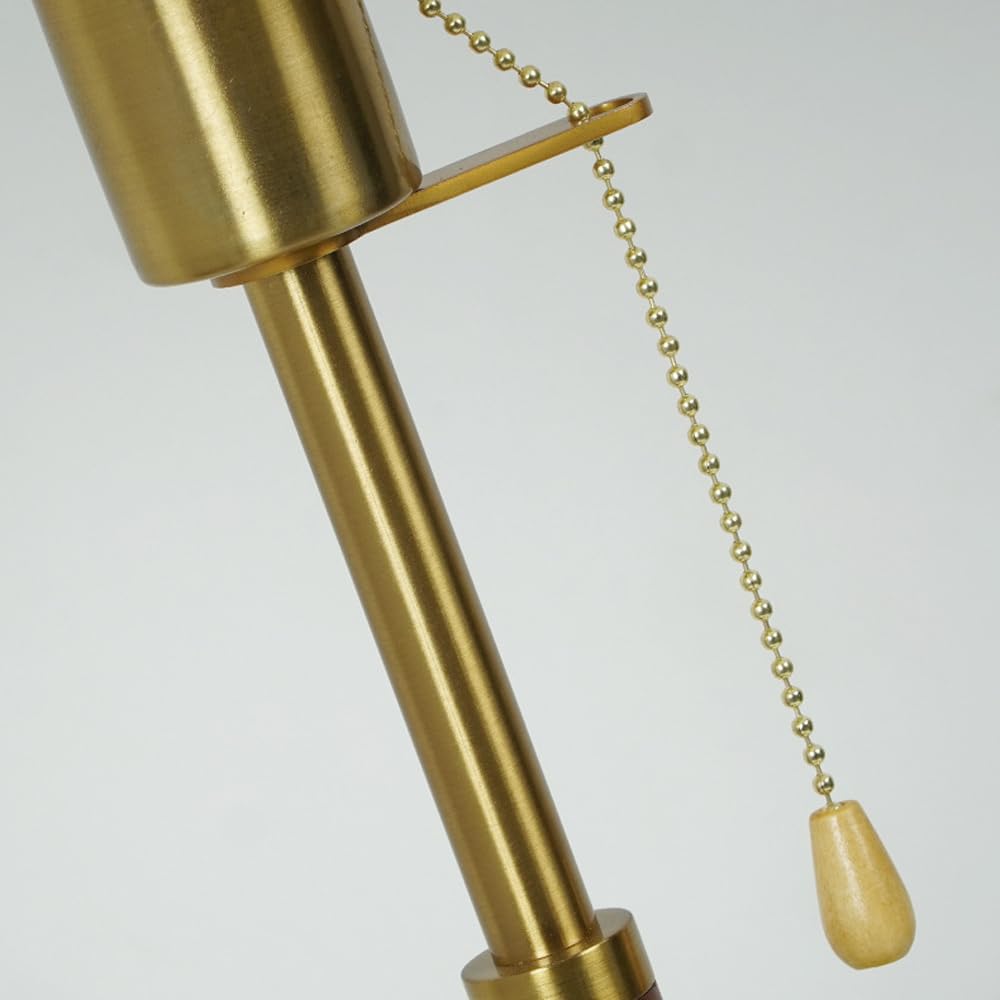 Jadssox Stoff-Tischlampe, Moderne Nachttischleuchte mit Zugkettenschalter, Goldfarbene Tisch-Nachttischlampe, Akzentlampe, E27-Säulen-Tischlampe, Büro, Schreibtisch, Leselampe, Arbeitsbeleuchtung