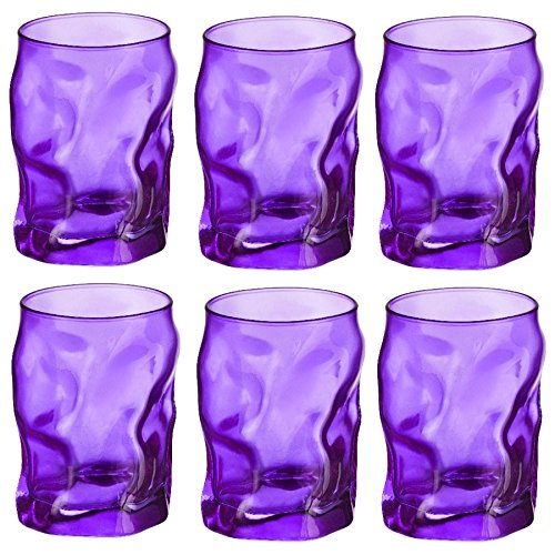 Bormioli Rocco, Bicchieri Colorati, Modello Sorgente, di Tipo Tumbler, Colore Viola, da 300 ml - Set da 6