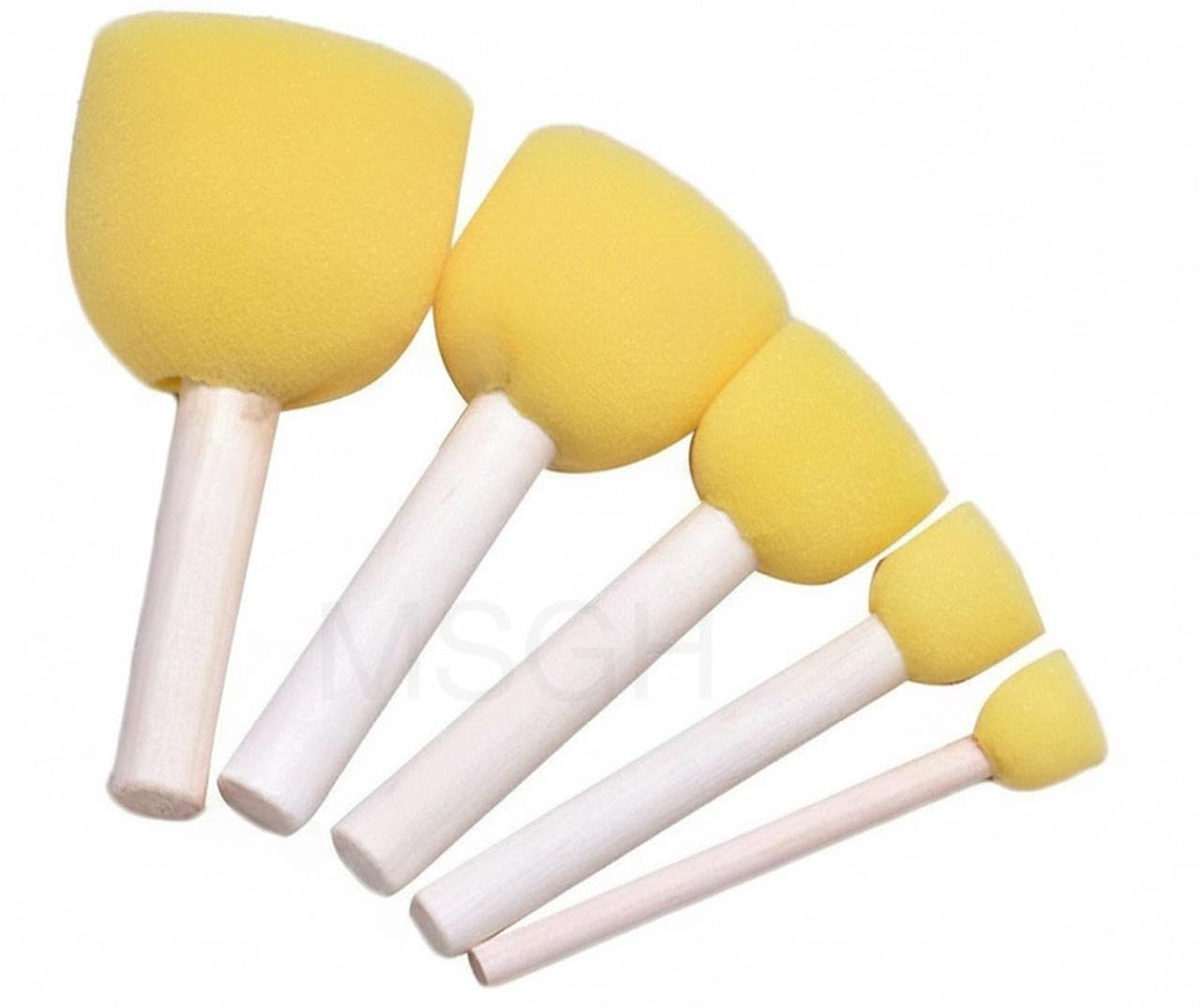 MSGH Sponge Stencil Foam Brush Dabber Furniture Craft Art Painting Tool Supplies (Yellow, 4 Pieces)-image-49