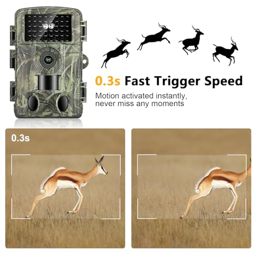 YOVOCA-Trail-Camera-WiFi-4K-60MP-Gamera-Camera-with-Night-Vision-Motion-Activated-120-Wide-Angle-IP66-Waterproof-Trail-Cam-with-20-HD-Screen-46pcs-No-Glow-Infrared-LEDs-for-Wildlife-Monitoring