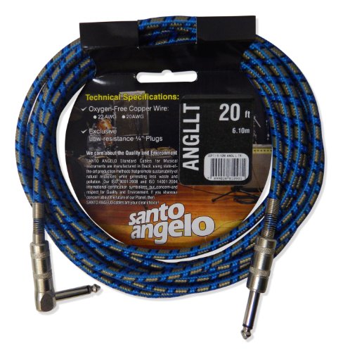 CABO DE GUITARRA ANGEL TX 0,30 MM CONECTOR P10/P10 90º 20FT 6,10 ...