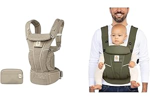 Ergobaby Omni Breeze Baby Carrier Bundle - Enhanced Comfort and Breathability