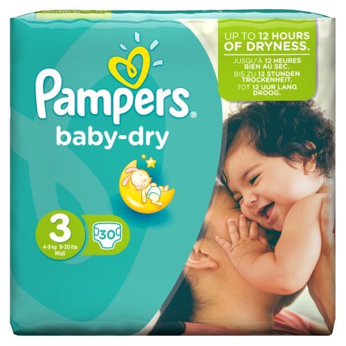Pampers Baby-Dry Size 3 Midi 30 Nappies