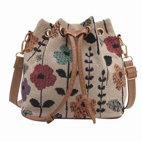 cute bucket bags for women, kawaii small floral tote...