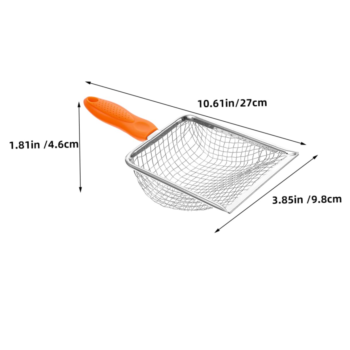 Levemolo Stainless Steel Cat Litter Scoop with Wide Mouth Design Durable Non Stick Kitten Litter Sifter Efficient Leakage Handle for Convenient Pet Cleanup