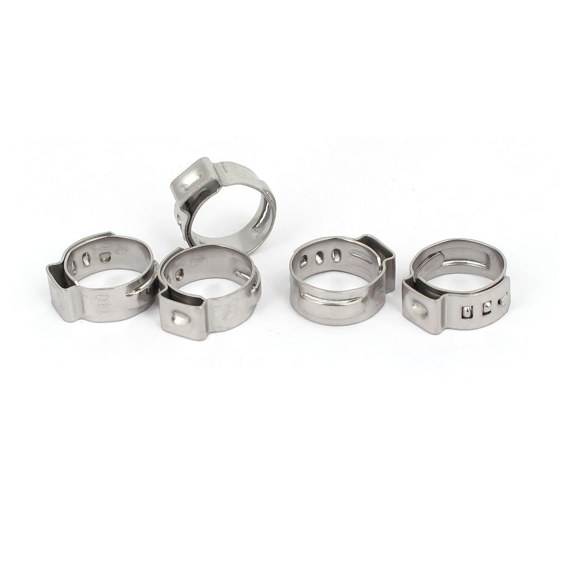 Aexit 11.5mm-14mm 304 Clamps Stainless Steel Adjustable Cable Pipe Tight Hose Strap Clamps Clamps 5pcs