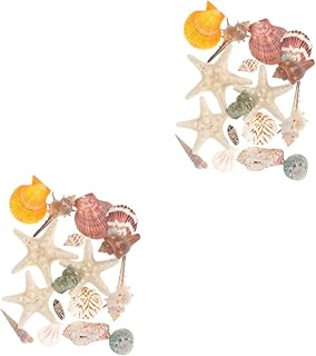 IMIKEYA 2 Conjuntos De Conchas Do Mar Com Contas De Estrela Para Artesanato Conchas De Casamento Para Decoração De Tanque De Peixes Decorações De Peixes Para Tanque Mãe Presentes De