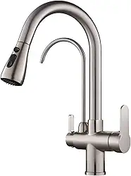 YESOP Torneira De Bancada Cozinha P/filtro Extensível Monocomando Cozinha Pia Escovado