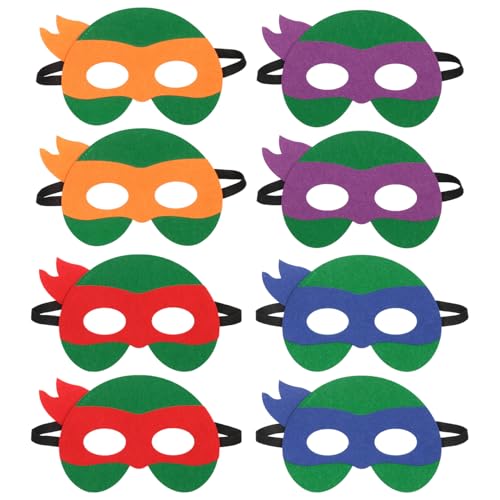 KSBBHDS 8 peças de máscaras de desenhos animados, acessórios de jogos, suprimentos de vestir para festas, brinquedos para crianças, máscaras criativas e divertidas.