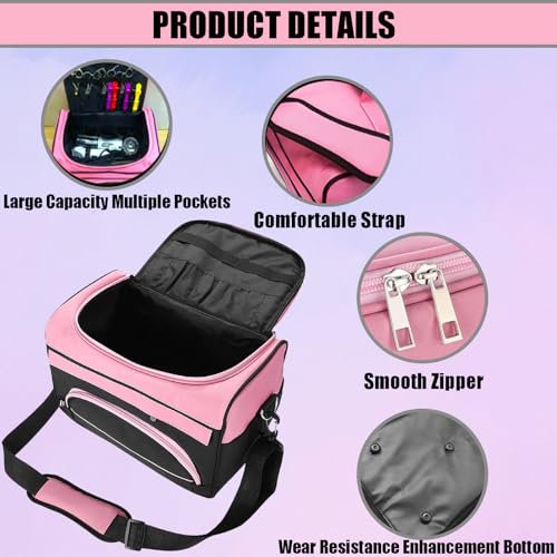 Large Capacity Hairdresser Bag Barber Carrying Case with Handle and Shoulder Strap, Beauty Salon Tool Kits Storage Travel Barber Case Holds Various Hair Cutting Tools Haircutting Bag2
