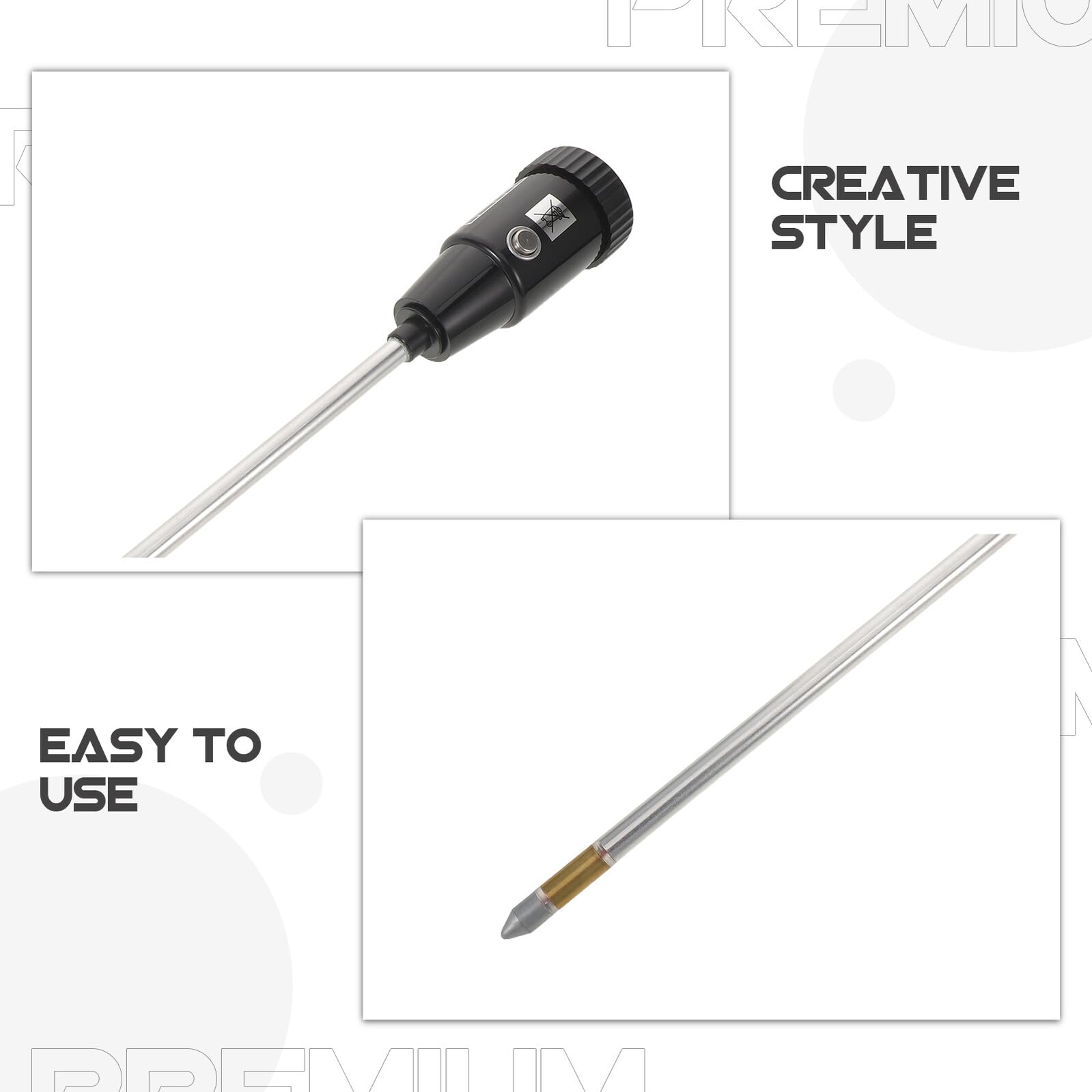 Sosoport Misuratore di Terreno Ph e Umidità con Sonda da 30 Cm, Strumento Portatile per Analisi del Suolo in Giardino, Prato e Piante da Interno ed Esterno, Intervallo Ph 3-8, Resistente