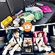 Zikenis Autositz Organizer,zusammenklappbar Rückbank,Auto Organizer Kinder Rücksitz,mit Teilung Griffen und mehreren Netztaschen,für Spielzeug Bücher Snacks (Schwarz)