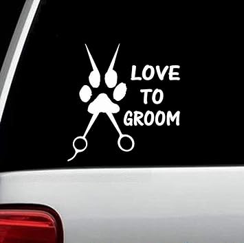 Dog grooming car decals Clearance