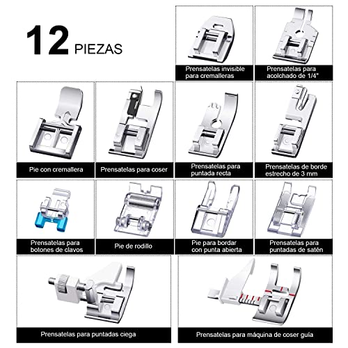 La Mejor Selección de Piezas y accesorios para máquinas de coser los mejores 10. 5 Piezas y accesorios para máquinas de coser marca Veool (2)