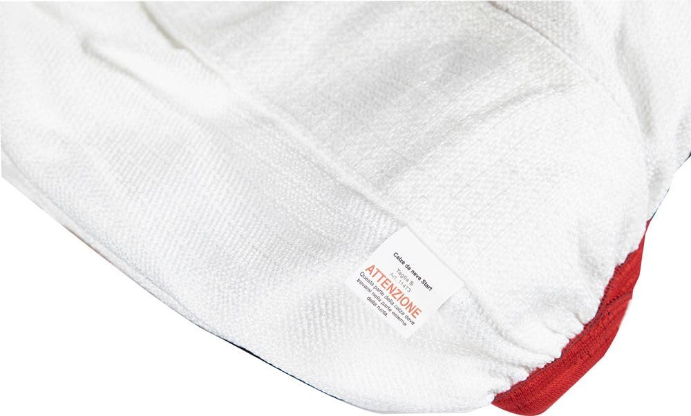 START Set 2 Calze da Neve Bianche | Omologate EN 16662-1 | in Tessuto | Adatte per Auto - SUV - Veicoli Commerciali | Protezione Cerchi | Facili da Montare | Misura Pneumatico all'Interno (Taglia XL)