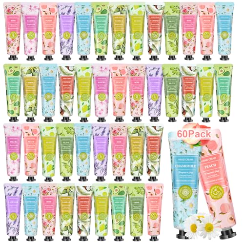 Crema de Mano Mini, 60 x 30ml Juego de Regalo de Crema de Mano Fragancia Homitadora de pies para manos secas y agrietadas, pequeño regalo para mujeres, regalo de Navidad y cumpleaños Crema de Mano Mini, 60 x 30ml Juego de Regalo de Crema de Mano Fragancia Homitadora de pies para manos secas y agrietadas, pequeño regalo para mujeres, regalo de Navidad y cumpleaños