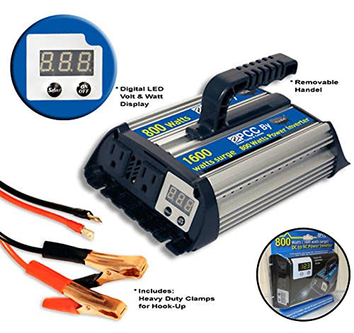800 Watts 1600 Watts Surge 12 volts DC to 120V AC Power Inverter with Digital LED Volt and Watt Display