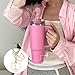 ANLABESY Compatible with Stanley Cup Accessories, 3PCS Hot Pink Straw Toppers for Stanley Cup Straw Cover Cap, 2PCS Cute Letter for 30&40 Oz Tumbler with Handle(E)