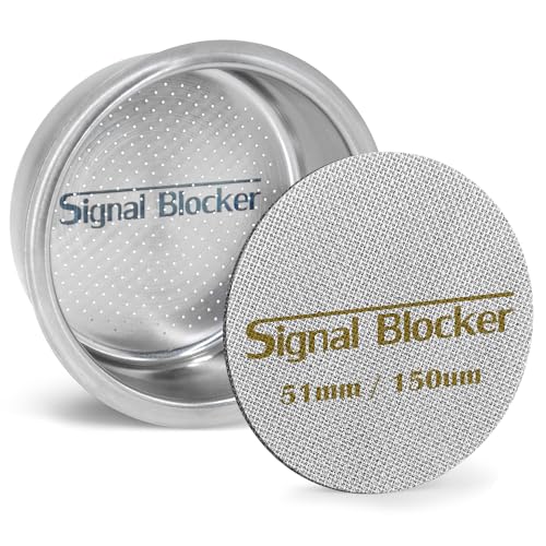 51mm Portafilter Basket Espresso Filter: 2 Cup Coffee Filter Basket Fits Breville and Most Portafilters - Stainless Steel Espresso Machine Accessories Bundle With Puck Screen