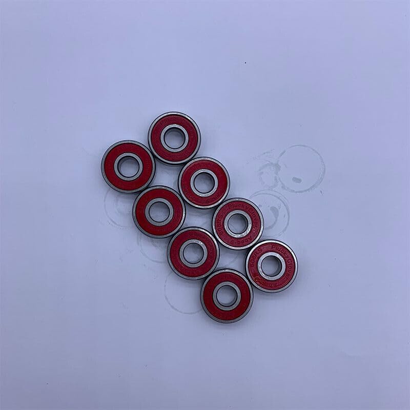 608-RS - Patineta de rodamientos de bolas, 8 rodamientos largos para patineta, rodamientos rígidos en miniatura blindados con doble sellado de goma,