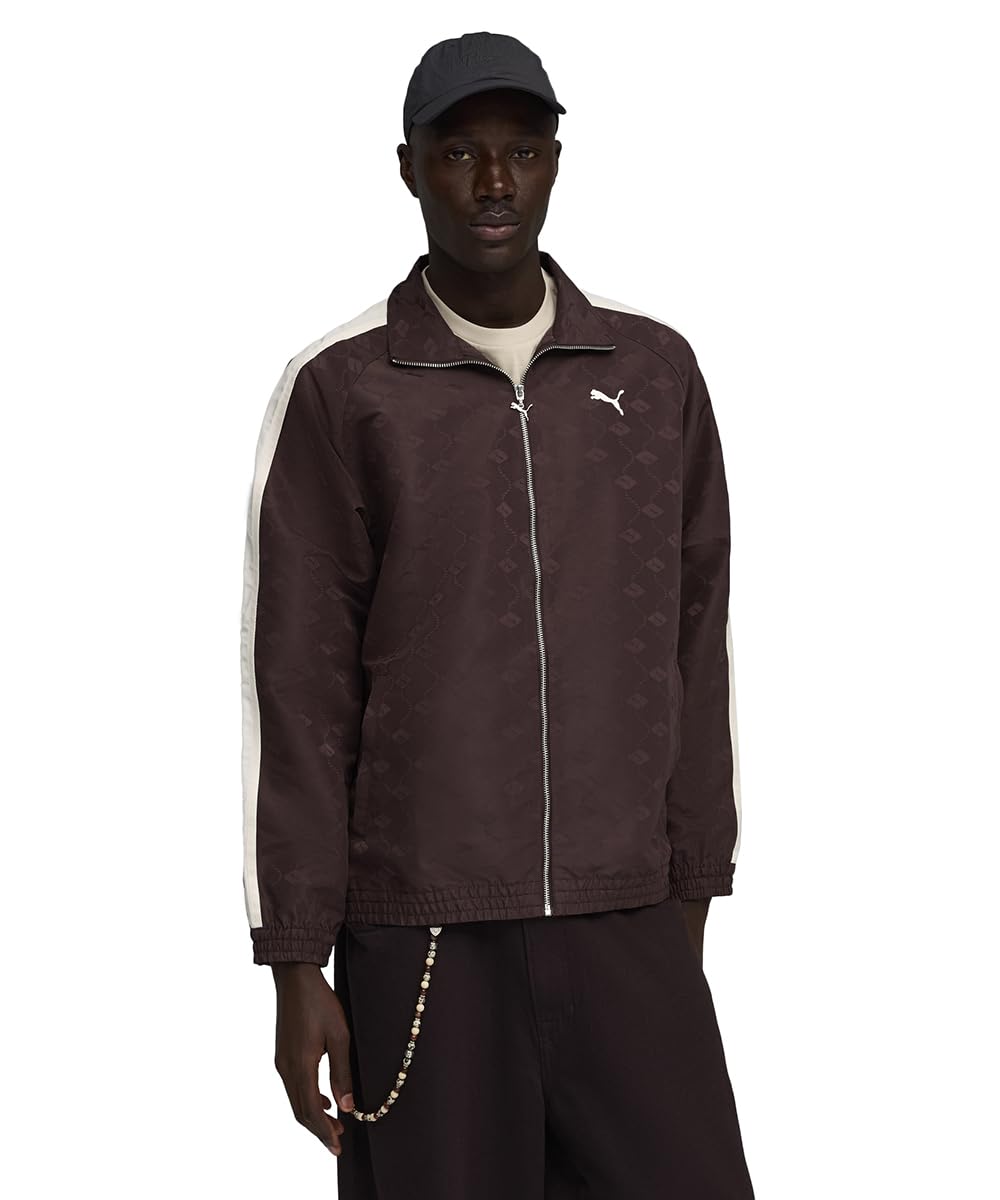 puma | T7 Men's Printed Woven Track Jacket | Chocolate Brown | M-picture-42