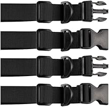 2 Pair Adjustable Backpack Chest Strap, Quick Release Backpack Sternum Strap with Slide D-Ring Black, Non-Slip Universal Rucksack Golf Bag Strap for School Outside Travel Hiking Jogging (Black)