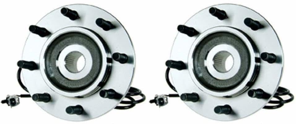 Image of TRQ Front Left and Right Wheel Bearing and Hub Assembly Set 2 Piece Compatible with 00-01 Dodge Ram 2500 4WD with 4 Wheel ABS Brakes 00-02 3500 2002